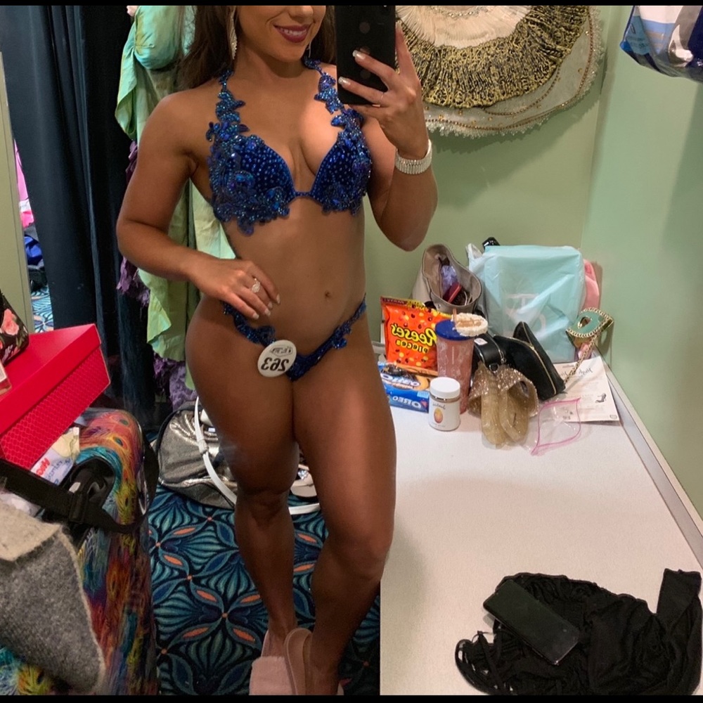 Beautiful Royal Blue WBFF Bikini